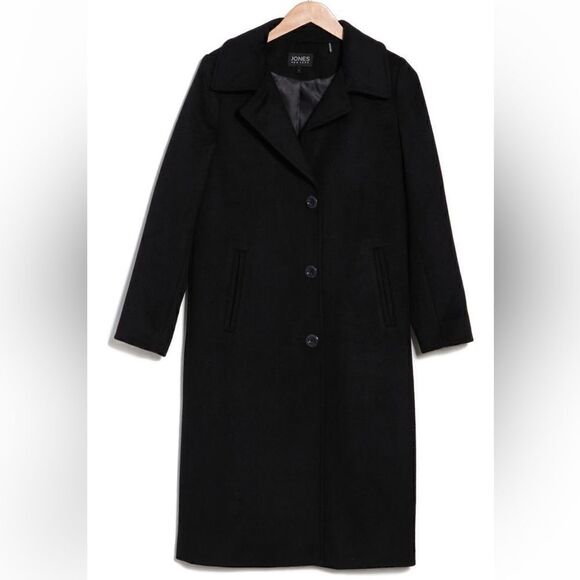 Jones New York Women's Single-Breasted Maxi Wool Coat, charcoal, Size 4 - Picture 2 of 13